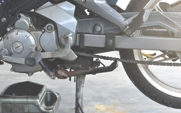 Diesel oil in motorcycle