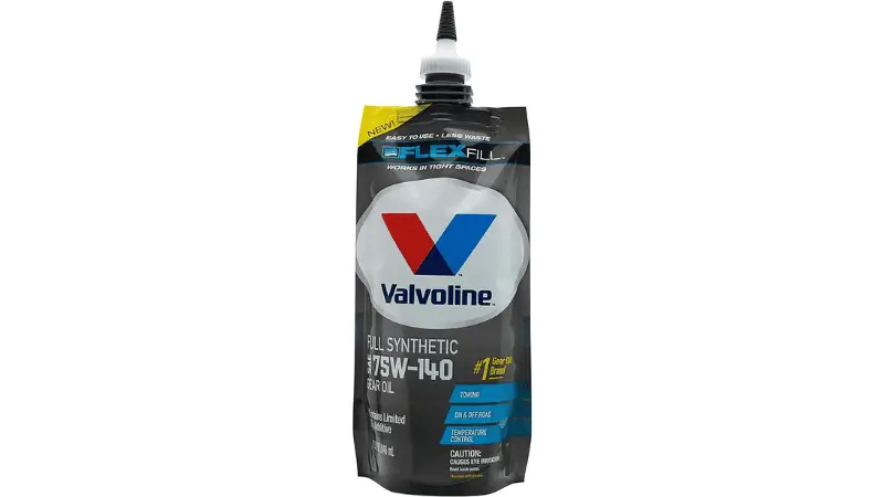 An example of gear oil (75w-140) from Valvoline