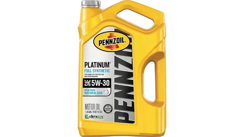 Example of the Pennzoil Platinum oil