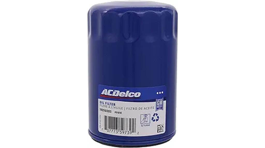 acdelco oil filter pf61e