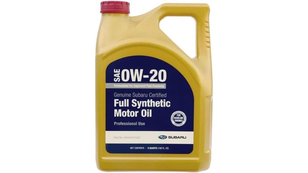 subaru 0w 20 synthetic oil