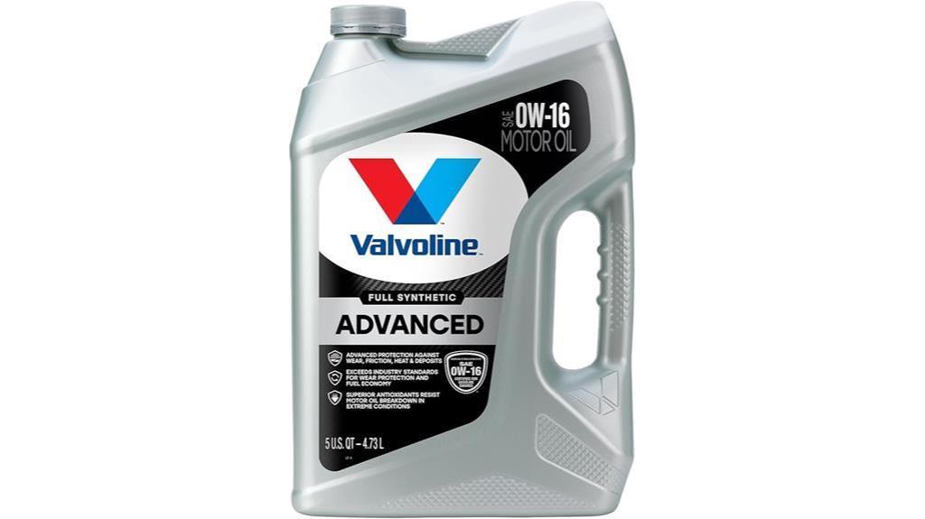 valvoline 0w 16 synthetic oil